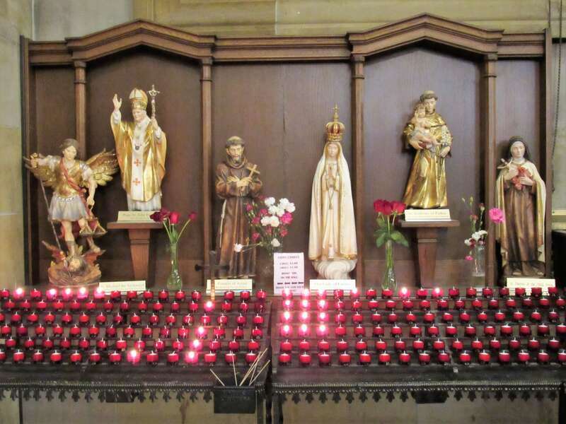 Statues in the Basilica of the Immaculate Conception in Waterbury, Connecticut.
