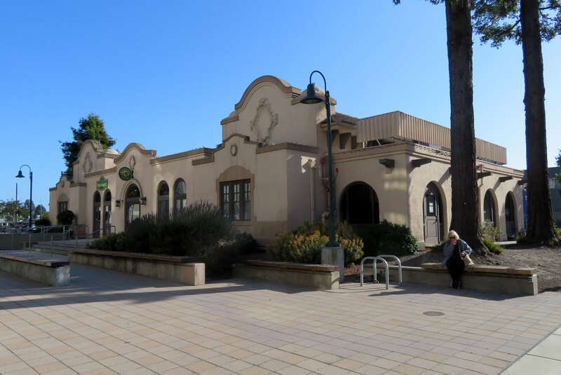 Berkeley station building in June 2018