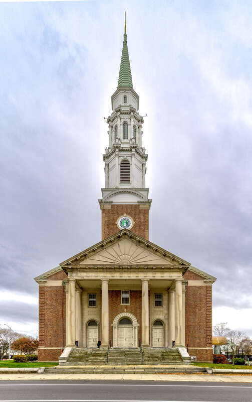 Bridgeport Islamic Community Center, formerly United Congregational Church. Built 1926. Architects: Allen &amp; Collens.