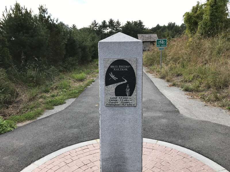 Bruce Freeman Rail Trail sign, North Acton Massachusetts