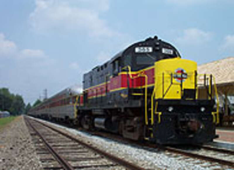 CVSR engine 365 sits at the CVSR Canton Lincoln Highway Station.