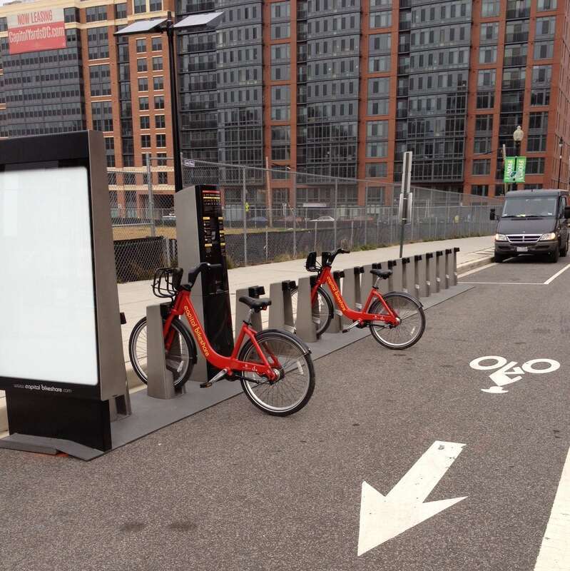 New station installed in-street at 1st &amp; K St SE