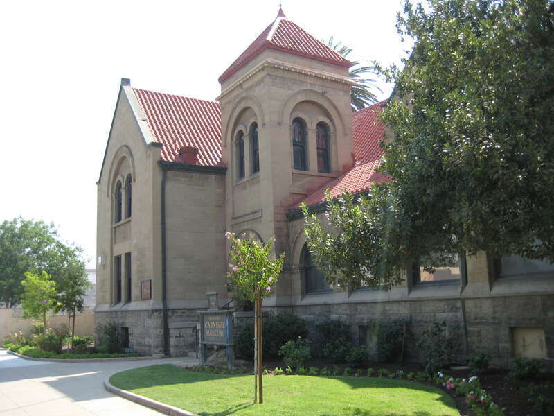 The Hanford Carnegie Museum — in the former Carnegie library, in Hanford, Kings County,  central California.
Present day museum of the history of Kings County.
The 1905 building was designed in the Romanesque Revival style, with Richardsonian