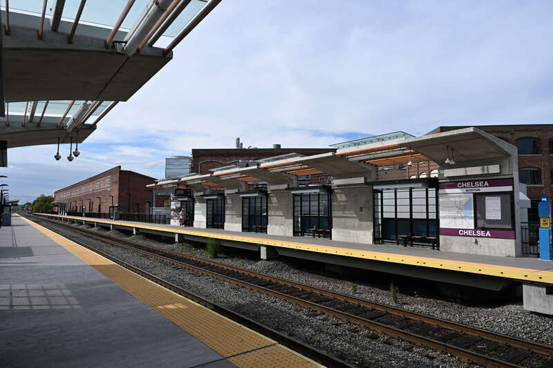 The platforms at Chelsea station as viewed from the east