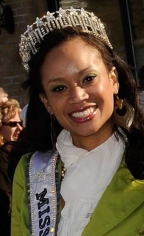 Chenoa Greene, Miss New Jersey USA 2010 in a St. Patrick's Day Parade.