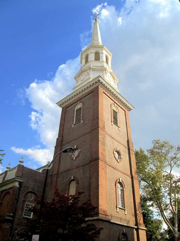 Christ Church is an Episcopal church located at 22-26 N. 2nd Street between Market and Arch Streets in the Old City neighborhood of Philadelphia, Pennsylvania. As the first Protestant Episcopal church in the United States, Christ Church is the