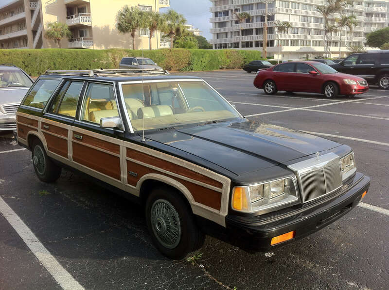 Chrysler Town &amp; Country - a compact-sized station wagon (the 1986-1988 model year version of K-body automobile platform). Picture taken in Palm Beach, Florida.