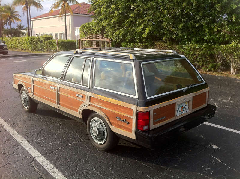Chrysler Town &amp; Country - a compact-sized station wagon (the 1986-1988 model year version of K-body automobile platform). Picture taken in Palm Beach, Florida.