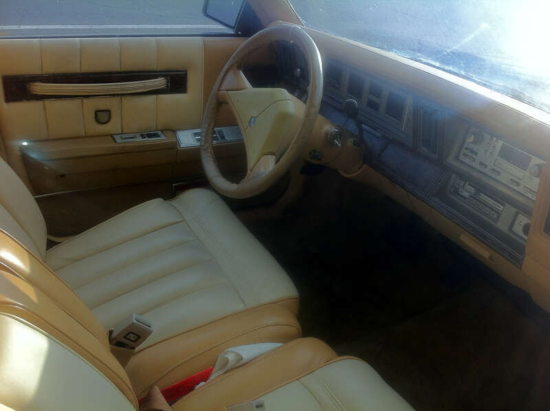 Interior view of a Chrysler Town &amp; Country - a compact-sized station wagon (the 1986-1988 model year version of K-body automobile platform). Picture taken in Palm Beach, Florida, USA.