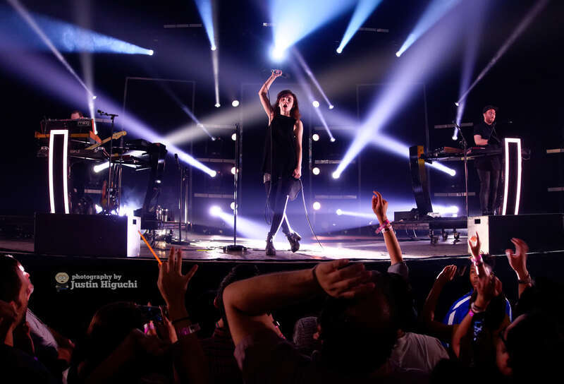 Chvrches performing live at The Shrine Auditorium &amp; Expo Hall in Los Angeles California on Saturday October 17th, 2015.