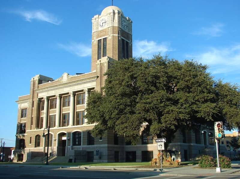 Johnson County Courthouse in Cleburne, Texas.