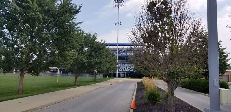 Entrance to the football stadium at Columbus North High School
