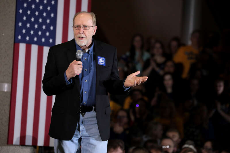 U.S. Congressman David Loebsack speaking with supporters of Mayor Pete Buttigieg at a town hall at the State Historical Museum in Des Moines, Iowa.

Please attribute to Gage Skidmore if used elsewhere.