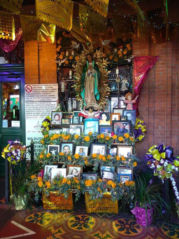 Day of the Dead altar at Mi Tierra Café &amp; Bakery in San Antonio, Texas.