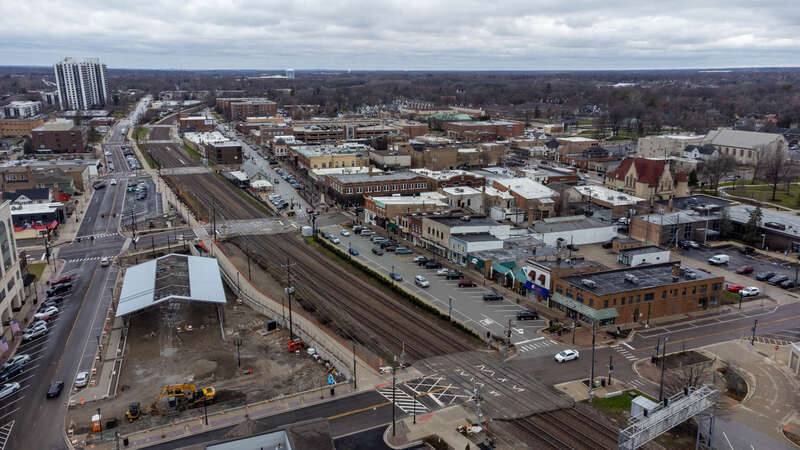 The Skyline of downtown Wheaton, IL.