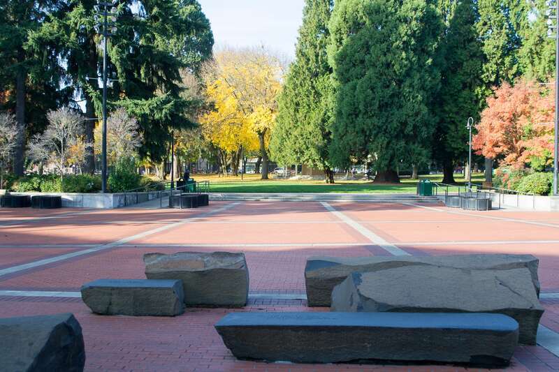 A view of Esther Short Park in Vancouver, Washington