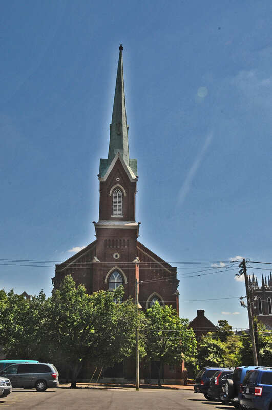 FOUNDED IN 1784; THIS IS NOT THE ORIGINAL CHURCH BUT IS ON ORIGINAL SITE AND IS OLDEST CONGREGATION IN CONTINUOUS EXISTENCE IN THE CITY