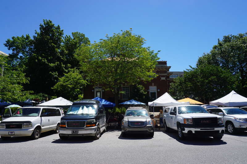The Fayetteville Farmers' Market in Fayetteville, Arkansas (United States).