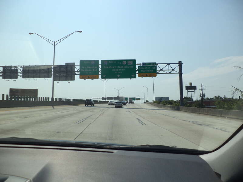 Florida I10eb Exit 362 exit only lane, Jacksonville, Duval County, Florida