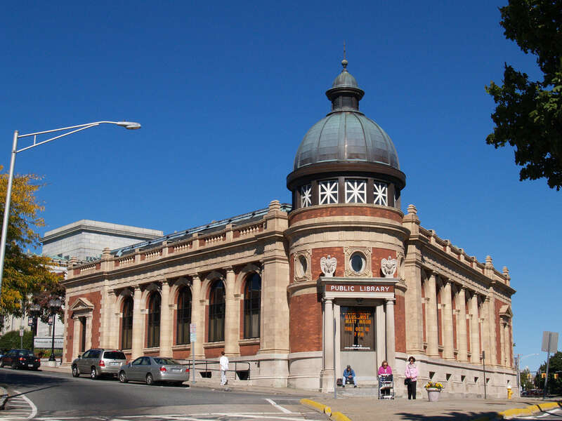 Former Post Office, Pawtucket, Rhode Island. Now part of the public library.