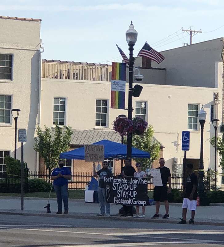 Peaceful George Floyd Protests in Findlay, Ohio in front of the Hancock County Courthouse
