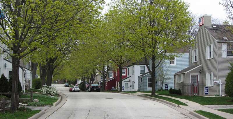 Greendale Historic District in Greendale Wisconsin. National Register of Historic Places.