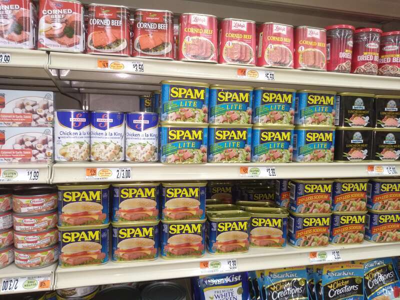 spam im Supermarkt