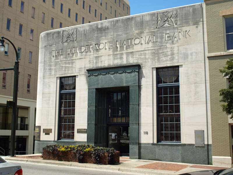 The Henderson National Bank Building in Huntsville, Alabama, listed on the National Register of Historic Places.