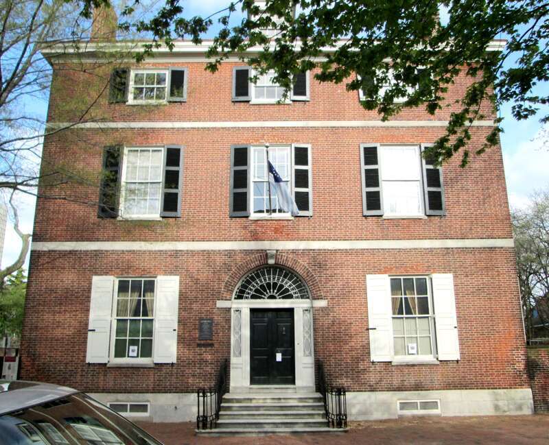 The Hill-Physick-Keith House at 321 S. 4th Street between Cypress and Delancey Streets in the Society Hill neighborhood fo Philadelphia was built in 1786 in the Federal style for wealthy wine merchant Henry Hill. From 1815 to 1837 it was the home of