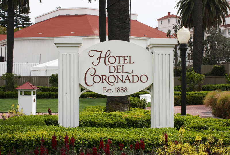 Hotel Del Coronado sign, Coronado Island, California
