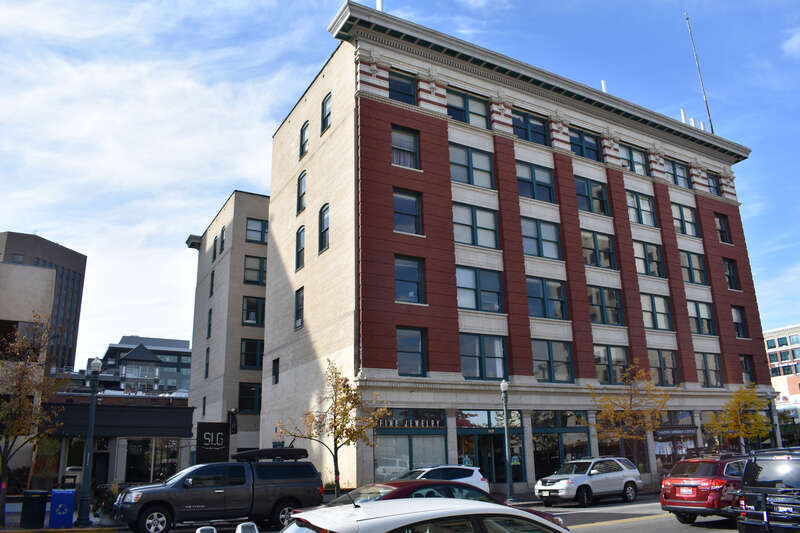 The Idaho Building (1910) in Boise, Idaho, was designed by Tourtellotte &amp; Hummel for Walter E. Pierce. The six-story, Second Renaissance Revival style building features banded brick pilasters that contribute to a sense of verticality. The Idaho