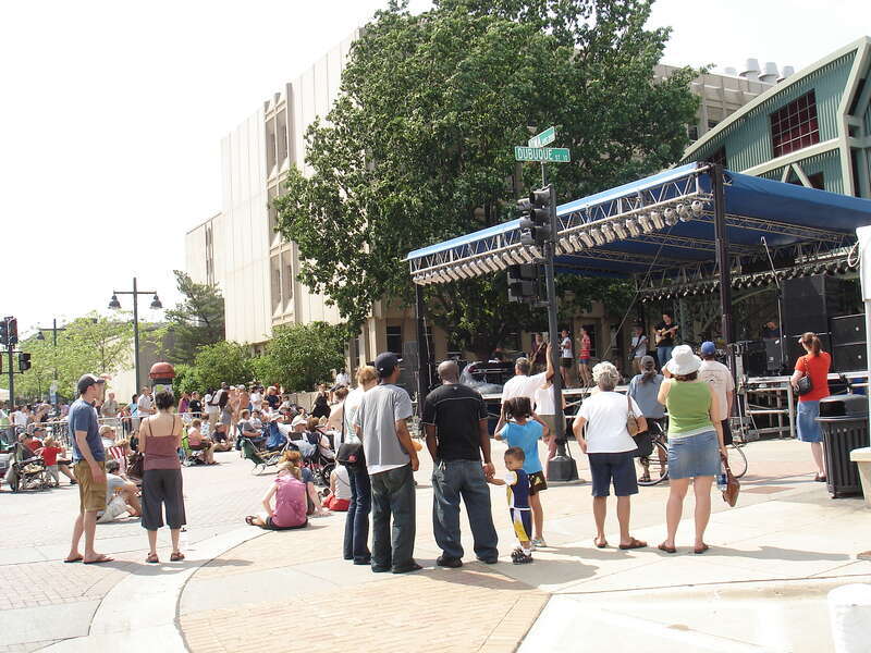Music Concert in Art Festival, Iowa City, Iowa, United States.
