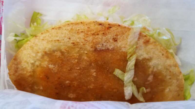 A taco sold at Jack in the Box in the Allied Gardens neighborhood of San Diego