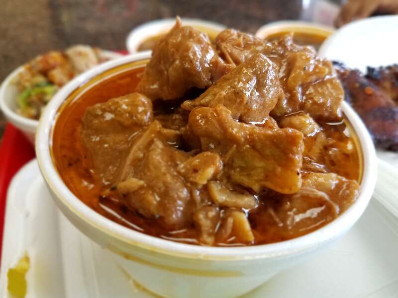 Pork adobo served at Jochi's Resto Grill in Chula Vista