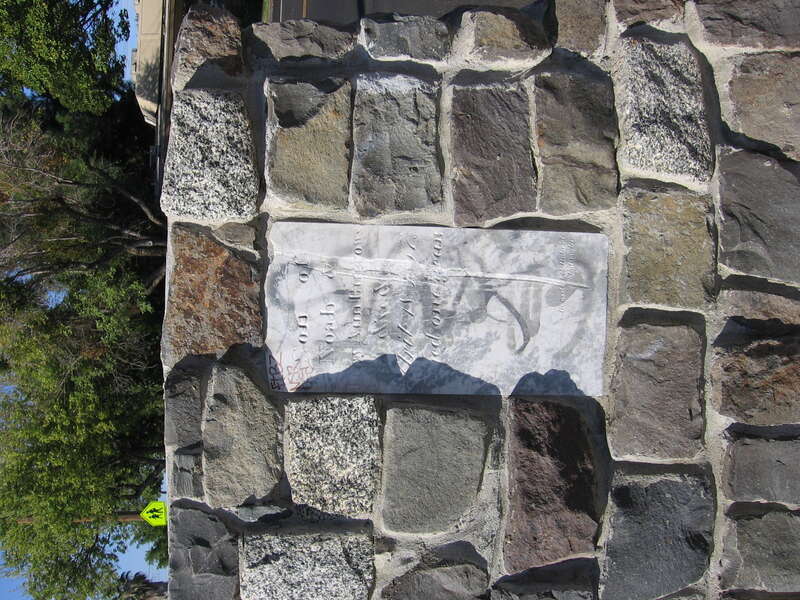 Marker at the burial site of John Brown, Stockton resident from 1851 to 1859, who is notable for his four-day ride from Los Angeles to San Francisco to warn Commodore Stockton of the attack on Los Angeles. As a result of his actions, troops were sent