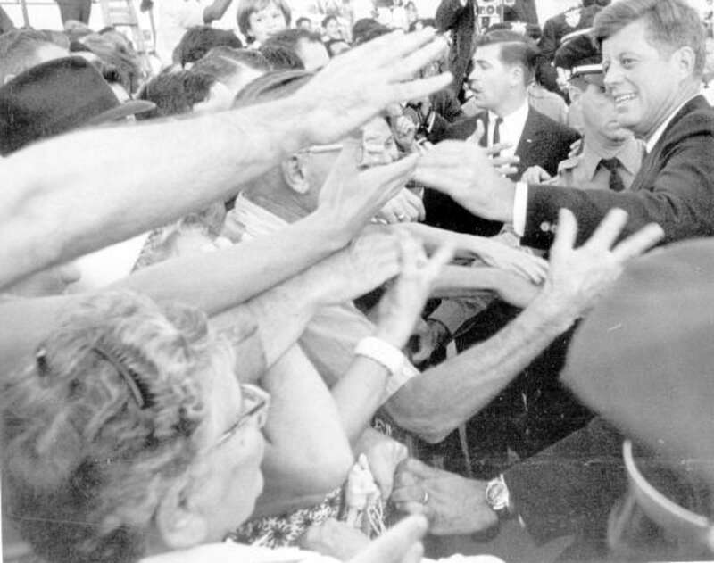 Persistent URL: http://floridamemory.com/items/show/32402
Local call number: RC09624
Title: John F. Kennedy shaking hands in Miami, Florida
Date: November 18, 1963
Physical descrip: 1 photoprint - b&amp;w - 8 x 10 in.
Series Title: