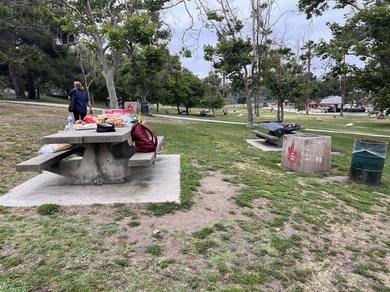 Tables for the June 2024 Los Angeles Wiknic at Pan Pacific Park