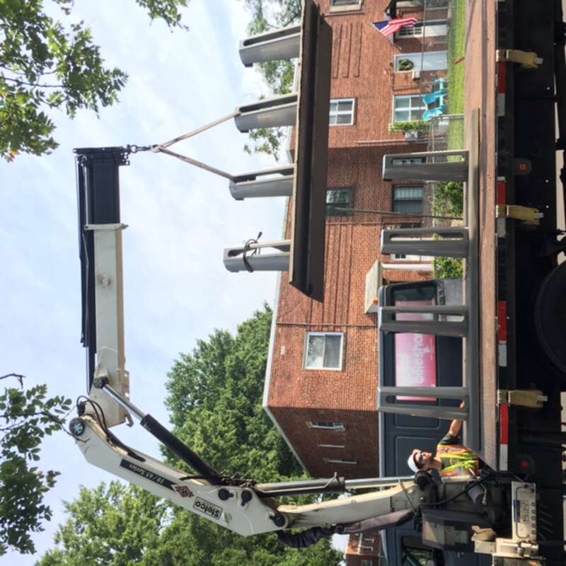 Re-installation of a Capital Bikeshare station in the Kingman Park neighborhood of NE Washington DC