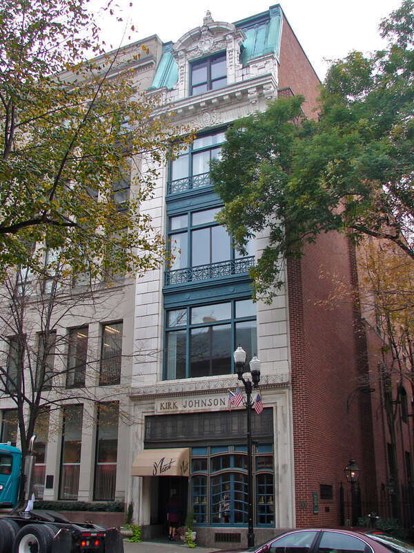 Kirk Johnson Building	(music store) on the NRHP since July 7, 1983. At 	16–18 West King Street in the Central Business District of Lancaster, Pennsylvania.