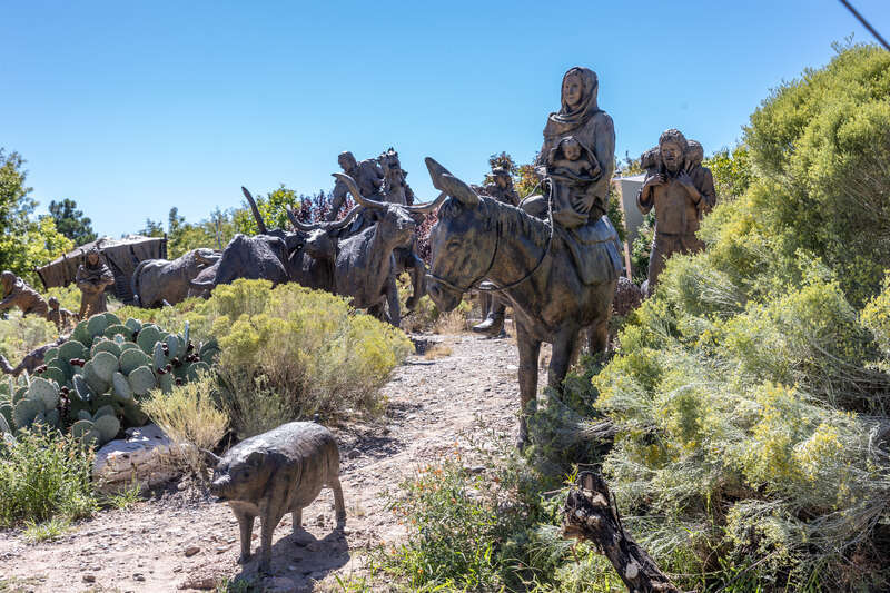 La Jornada is a 33-piece sculpture by Reynaldo "Sonny" Rivera and Betty Sabo which depicts Juan de Oñate leading an expedition of Spanish settlers. It is located on the grounds of the Albuquerque Museum.