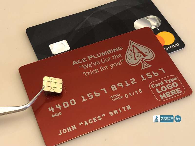 Laser Engraved Custom Metal Debit Card
