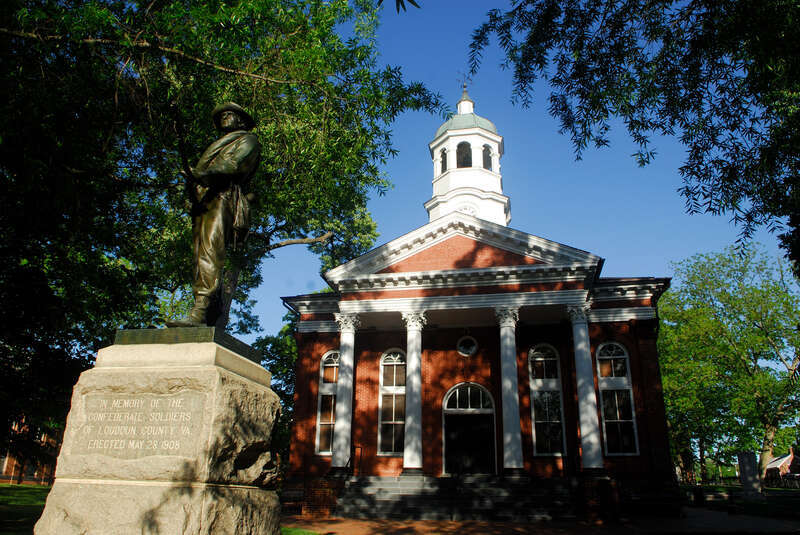 This courthouse in the center of historic Leesburg is the seat of government for Loudoun County, Virginia.