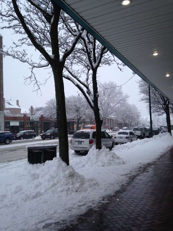 Southern view of Main st in Nashua, New hampshire at Alec's Shoe Store