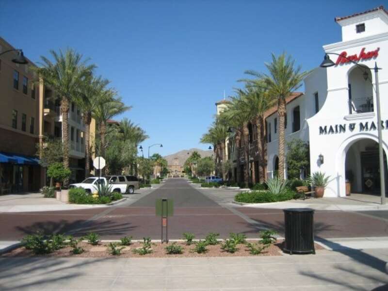 A view of Main Street in the Verrado neighborhood of Buckeye, Arizona, taken in 2007.