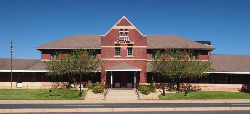 Mankato Union Depot, 112 S Riverfront Dr, Mankato, Minnesota, USA.  Viewed from the southeast.