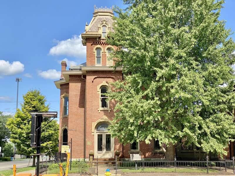 Built in the 1869, this Italianate-style house was constructed by Dixon Brown, a merchant who lived in Somerset, Ohio, as a wedding present for his daughter, Ella Brown McCune, and her husband, whom lived in Newark.  The McCune family owned the house