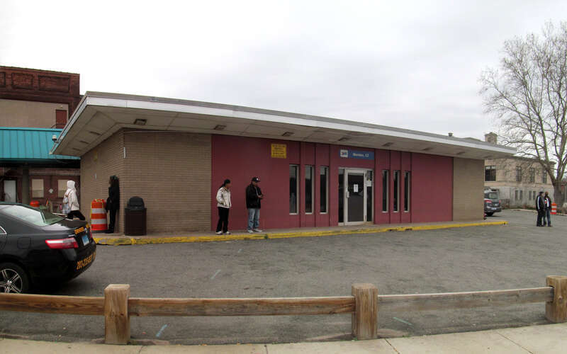 Meriden station in December 2015