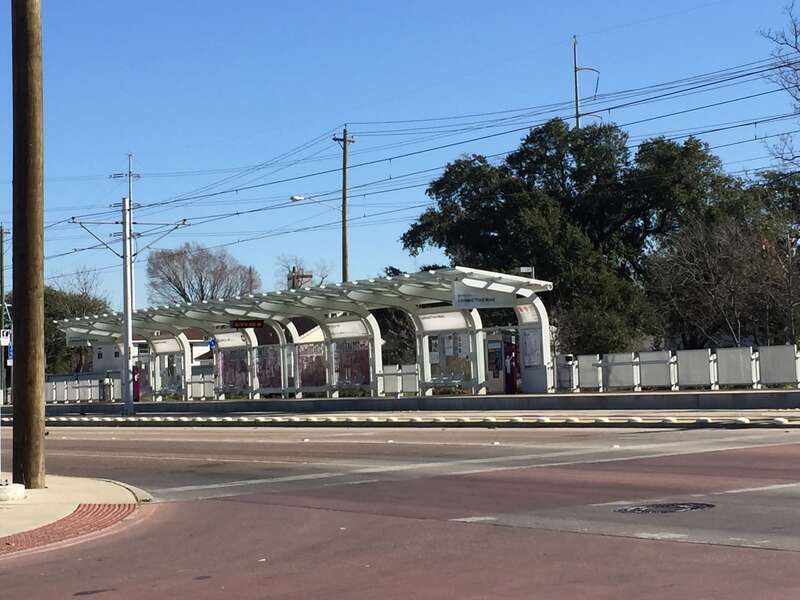 METRORail Leeland/Third Ward station in East Downtown