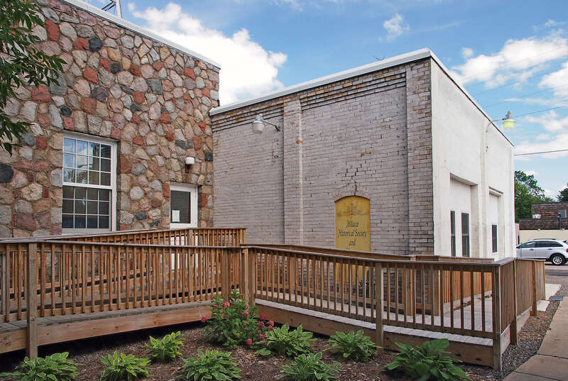Milaca Municipal Hall showing incorporation of c.-1890 fire station into 1936 New Deal building, 145 Central Ave S, Milaca, Minnesota, USA. Viewed from the southwest.  





This is an image of a place or building that is listed on the National