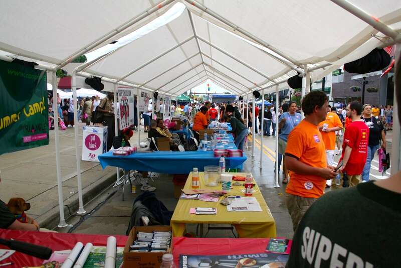 Triangle Foundation area at Motor City Pride 2007 in Ferndale, Michigan